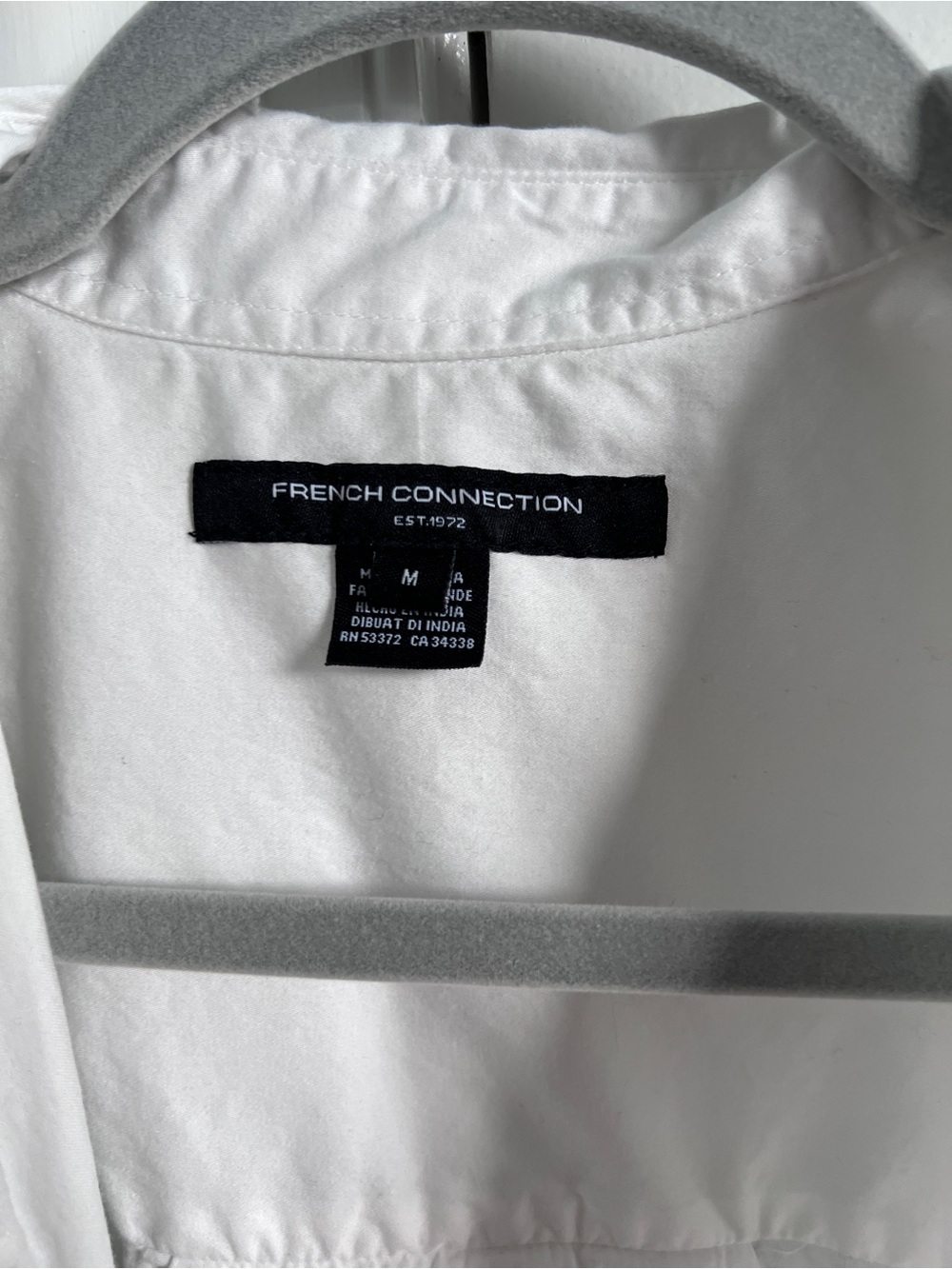 French Connection White Button-Up Shirt
